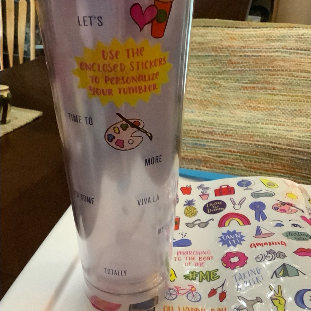 Starbucks 24 oz. cup with stickers